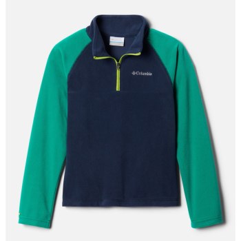 Columbia Pullover Jongens, Glacial Fleece 1/4 Zip Donkerblauw Turquoise Groen, 86EDKPJQV